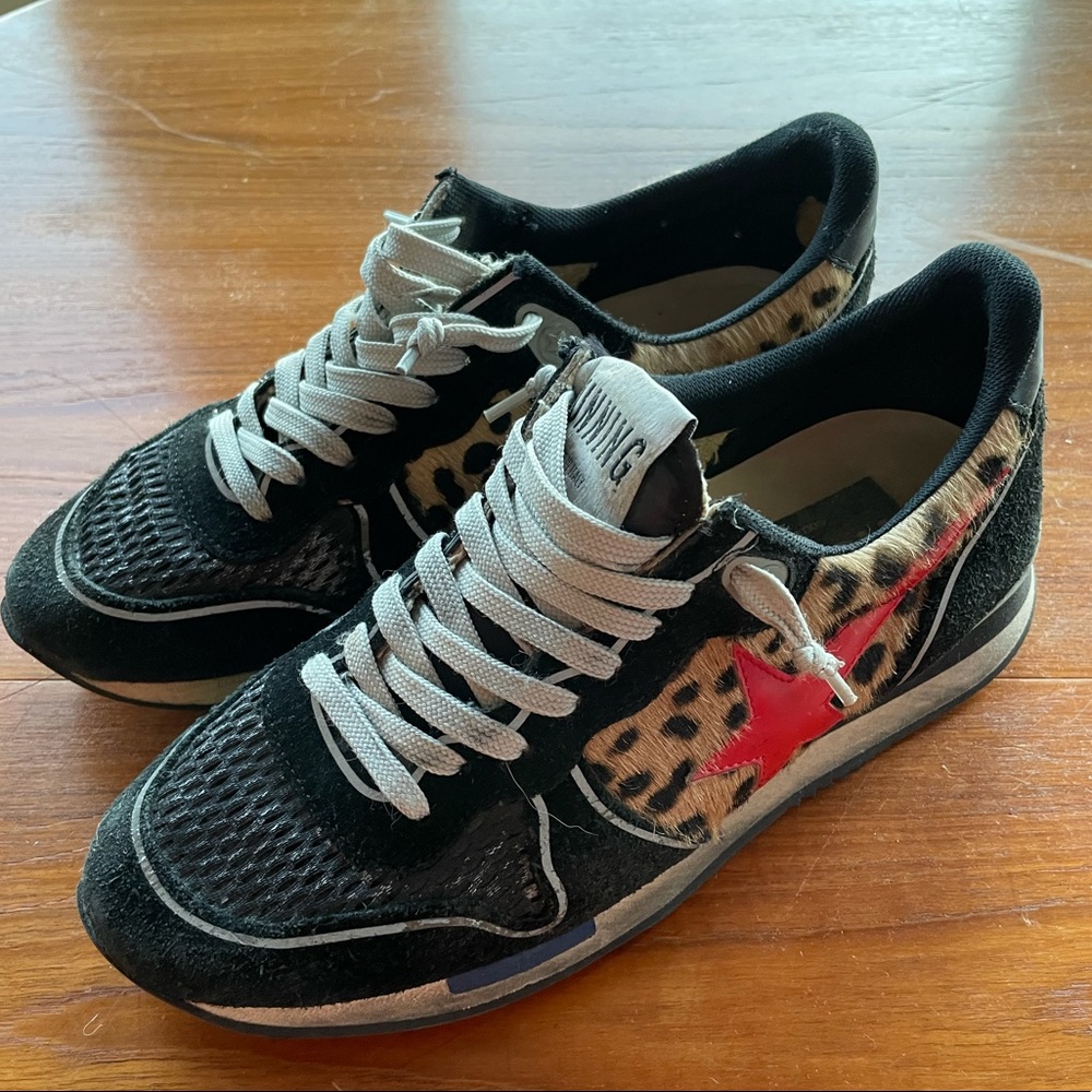 Golden Goose Leopard Running Sneaker